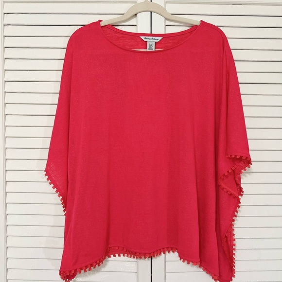 Tommy Bahama Oceana Foil Tassel Poncho Top S/M - Picture 10 of 12